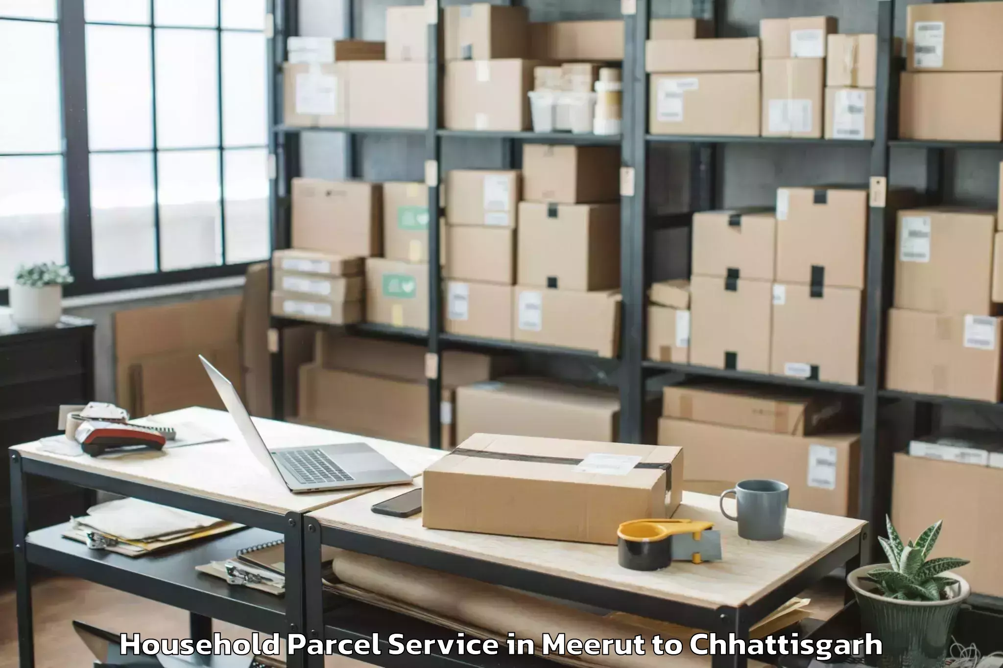 Hassle-Free Meerut to Chhindgarh Household Parcel